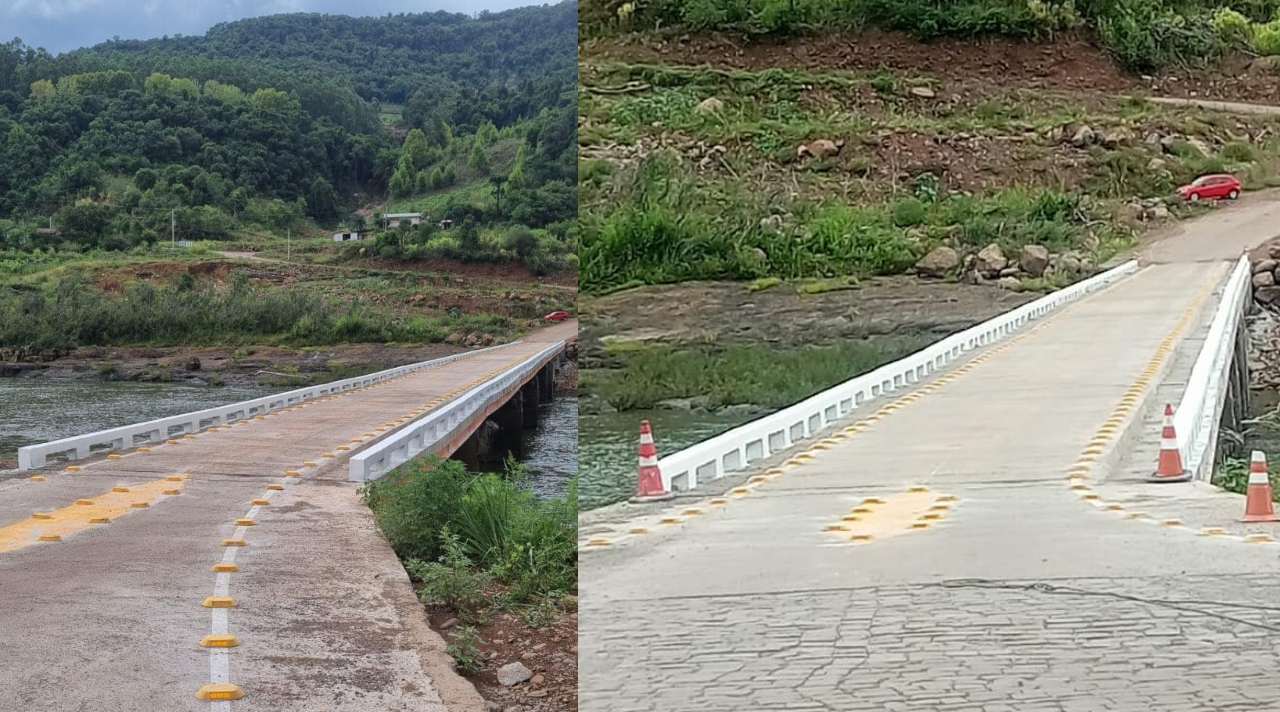 Ponte que liga Bento Gonçalves a Cotiporã é liberada após finalização